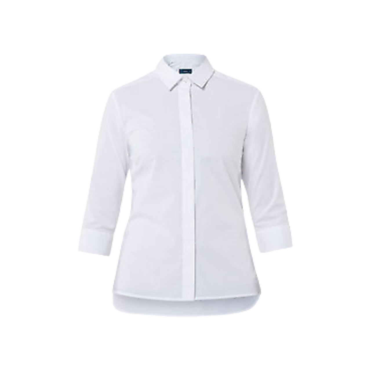 NNT Womens Stretch Cotton Blend 3/4 SLV Tunic Shirt White Classic Fit CATU2P-Collins Clothing Co