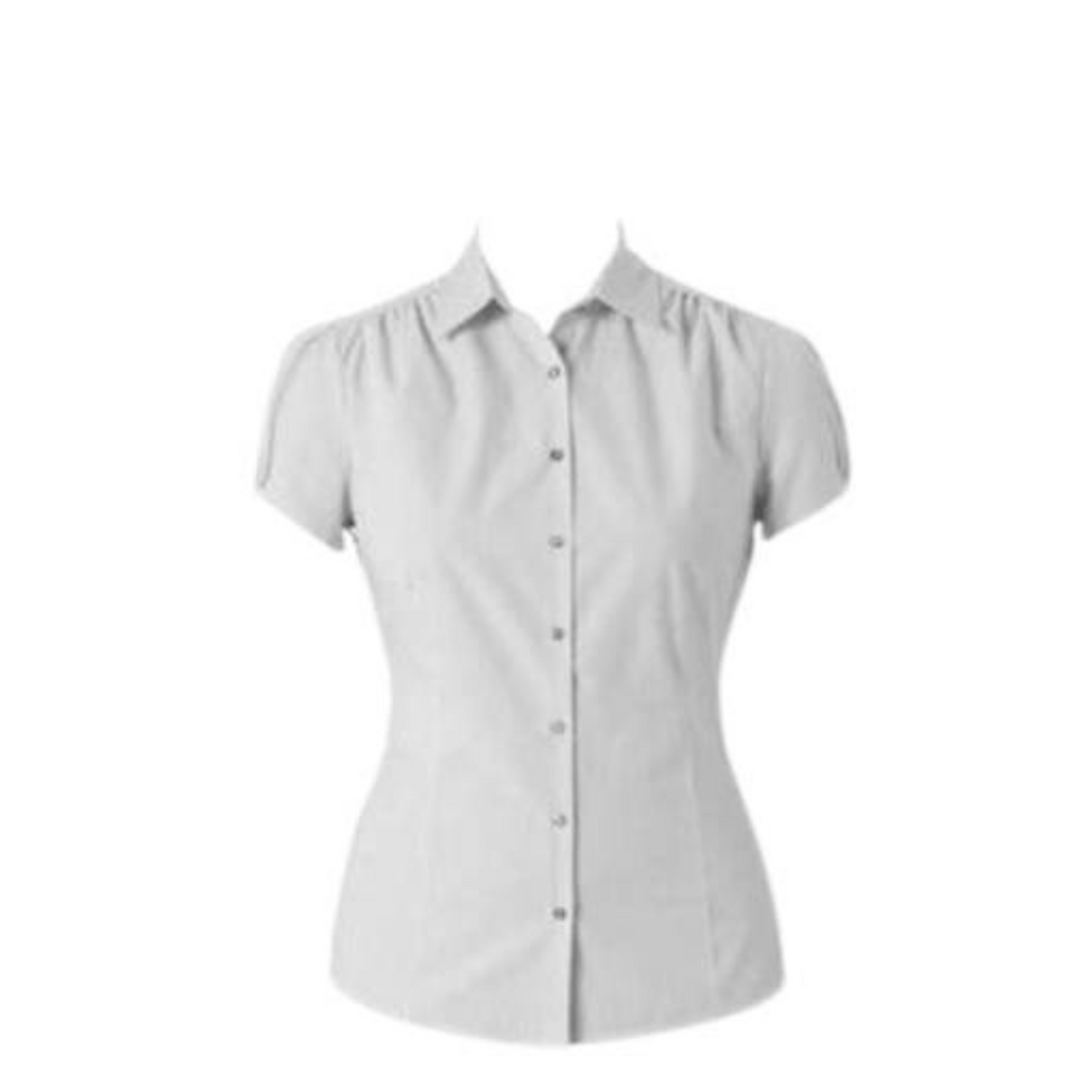 NNT Womens Cap Sleeve Shirt Pleated Collared Button Classic Shirt CAT475-Collins Clothing Co