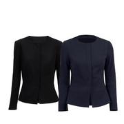 NNT Womens Formal Ponte Jacket Collarless Concealed t Zip  Business Coat CAT1E3-Collins Clothing Co