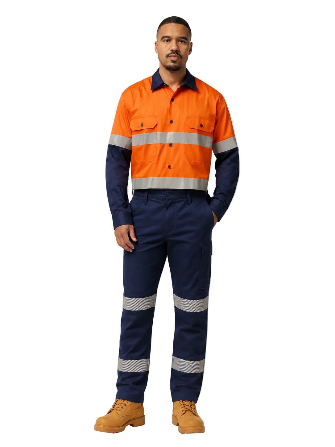 Hard Yakka Drycool Pants & Koolgear Hi-Vis Shirt Uniform Set Workwear HYSET008