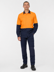 Hard Yakka  Mens Hi-Vis Workcool Pro Stretch Ripstop Shirt & Utility Work Pants HYSET013