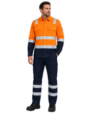 Portflame FR Class D/N Flame Resistant Hi-Vis Two-Tone Work Shirt & Pants PWSET015