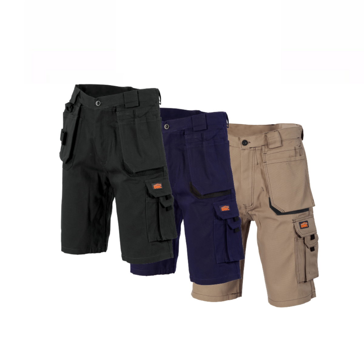 DNC Workwear Men Duratex Cotton Duck Weave Tradies Cargo Shorts Comfort 3336-Collins Clothing Co