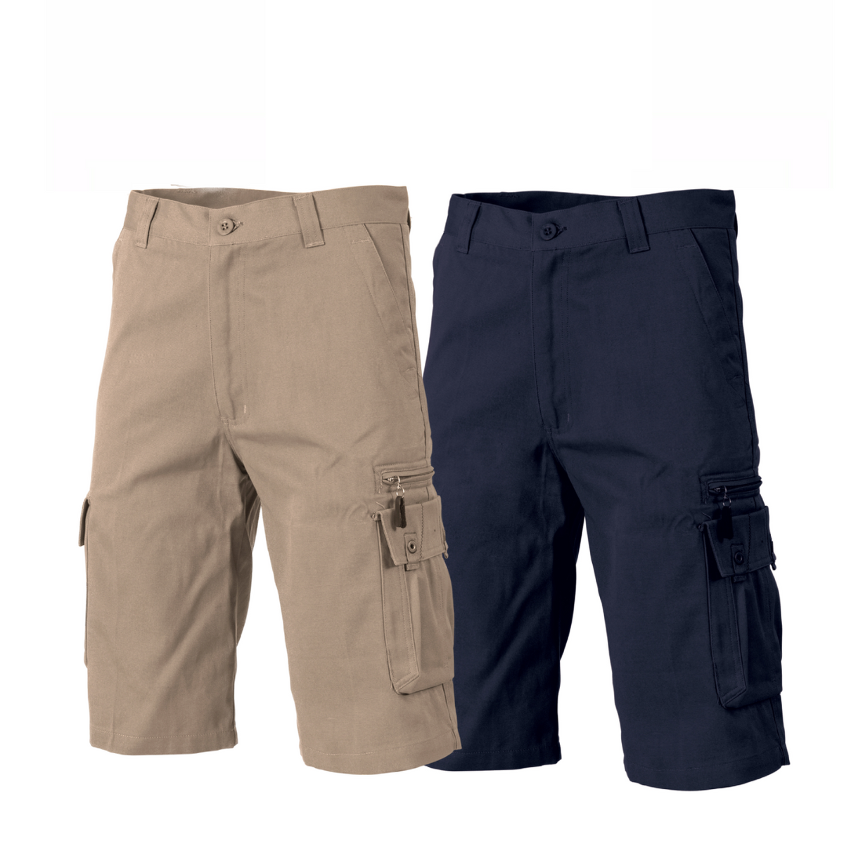 DNC Workwear Men Island Duck Weave Cargo Shorts Comfortable Tough Work 5433-Collins Clothing Co