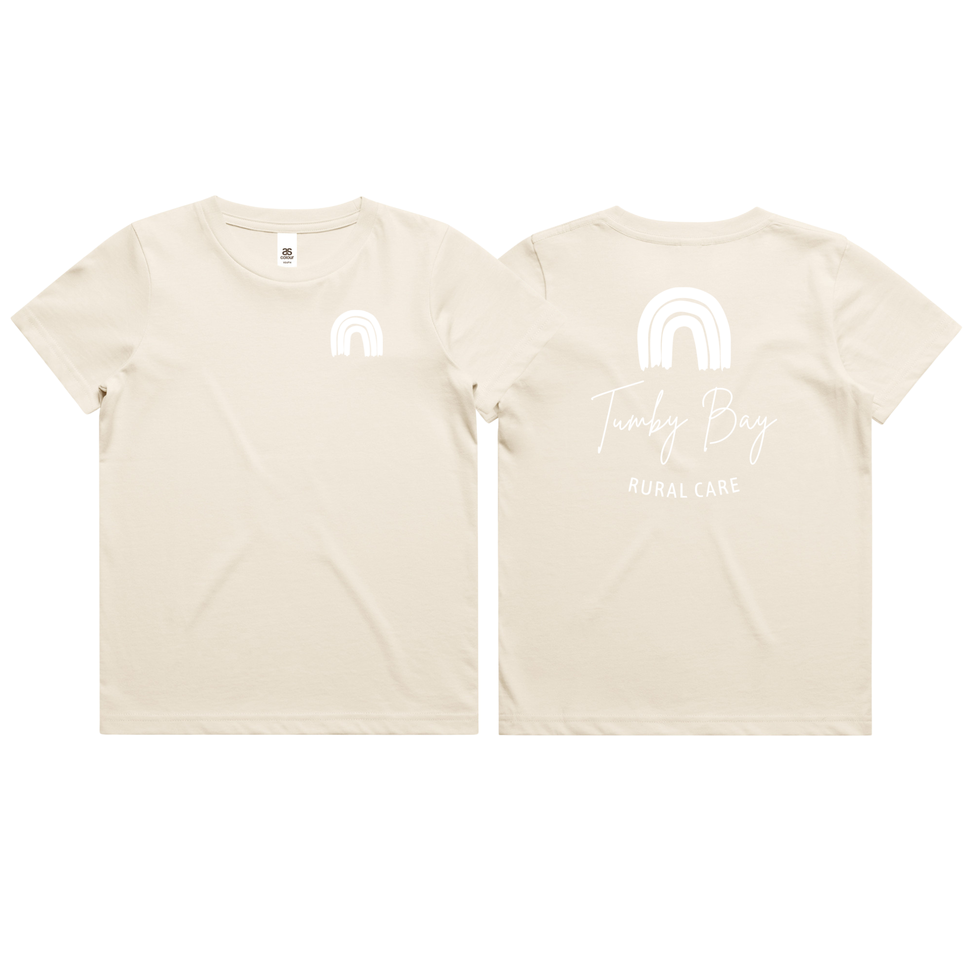 Tumby Bay Rural Care Crew Neck Tees Logo Print Front and Back 3006