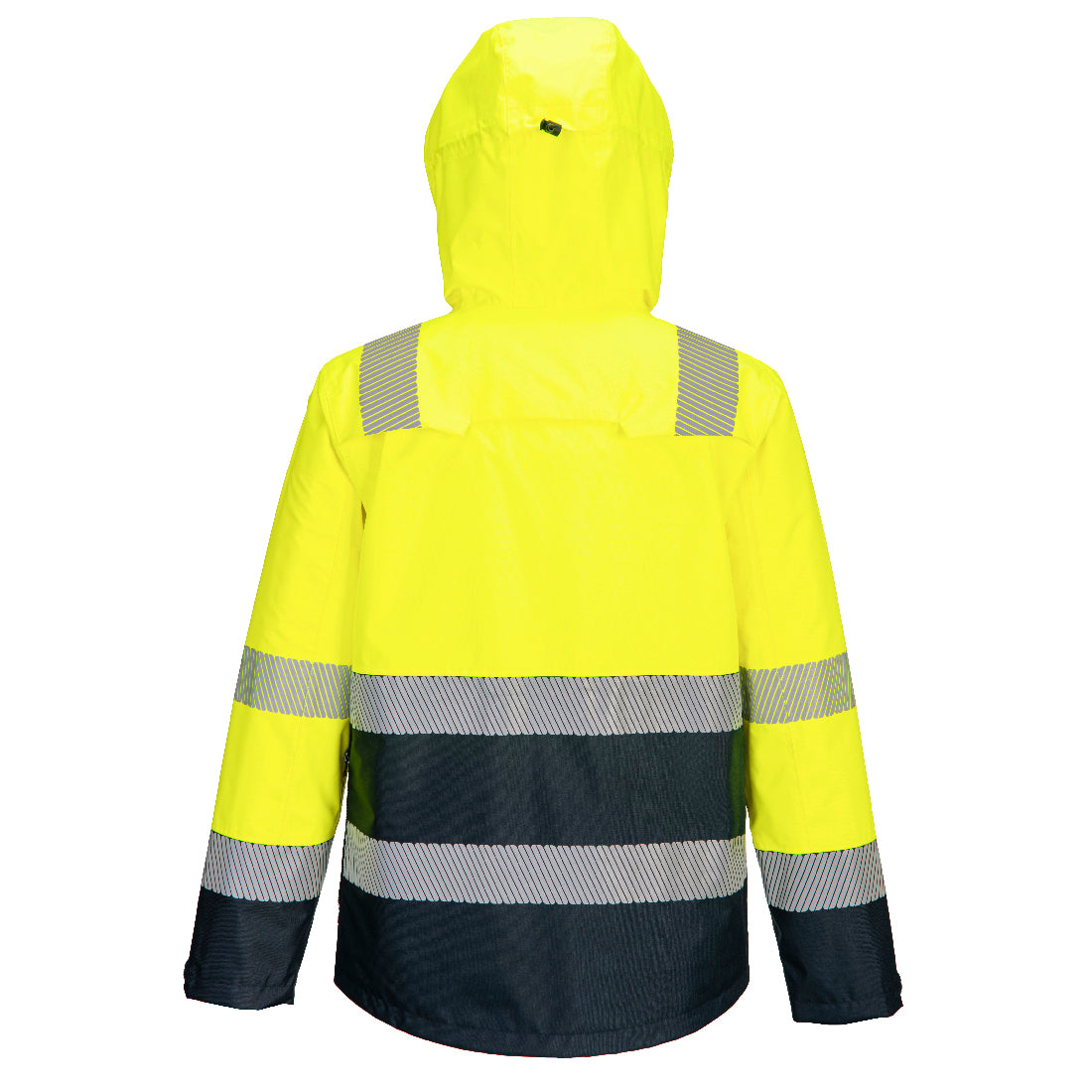 Huski Hi-Vis Yellow &amp; Navy Waterproof Jacket & Cargo Pants Set PWSET012