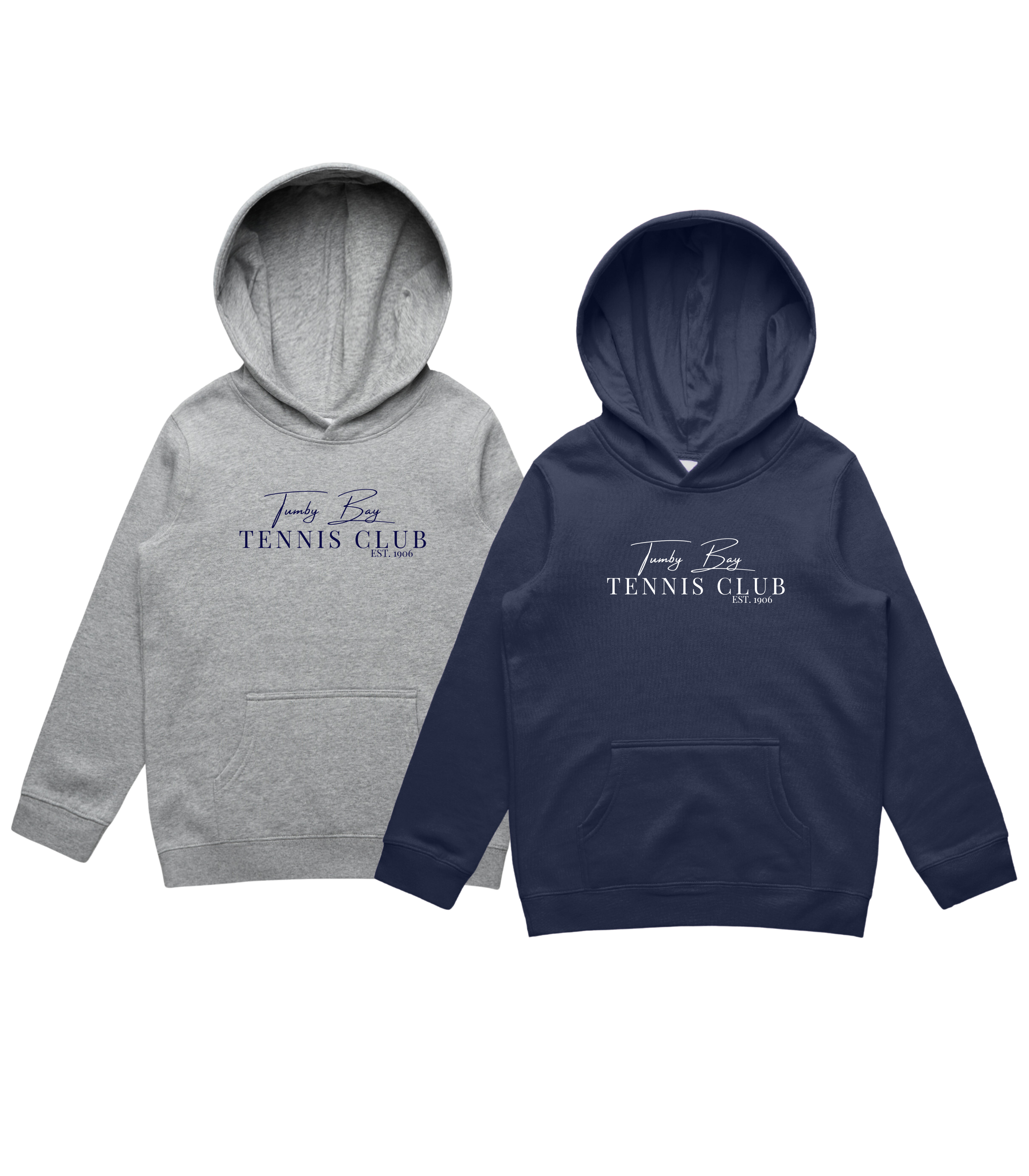 Tumby Bay Tennis Club Kids Hood Embroidered Logo 3032-Collins Clothing Co