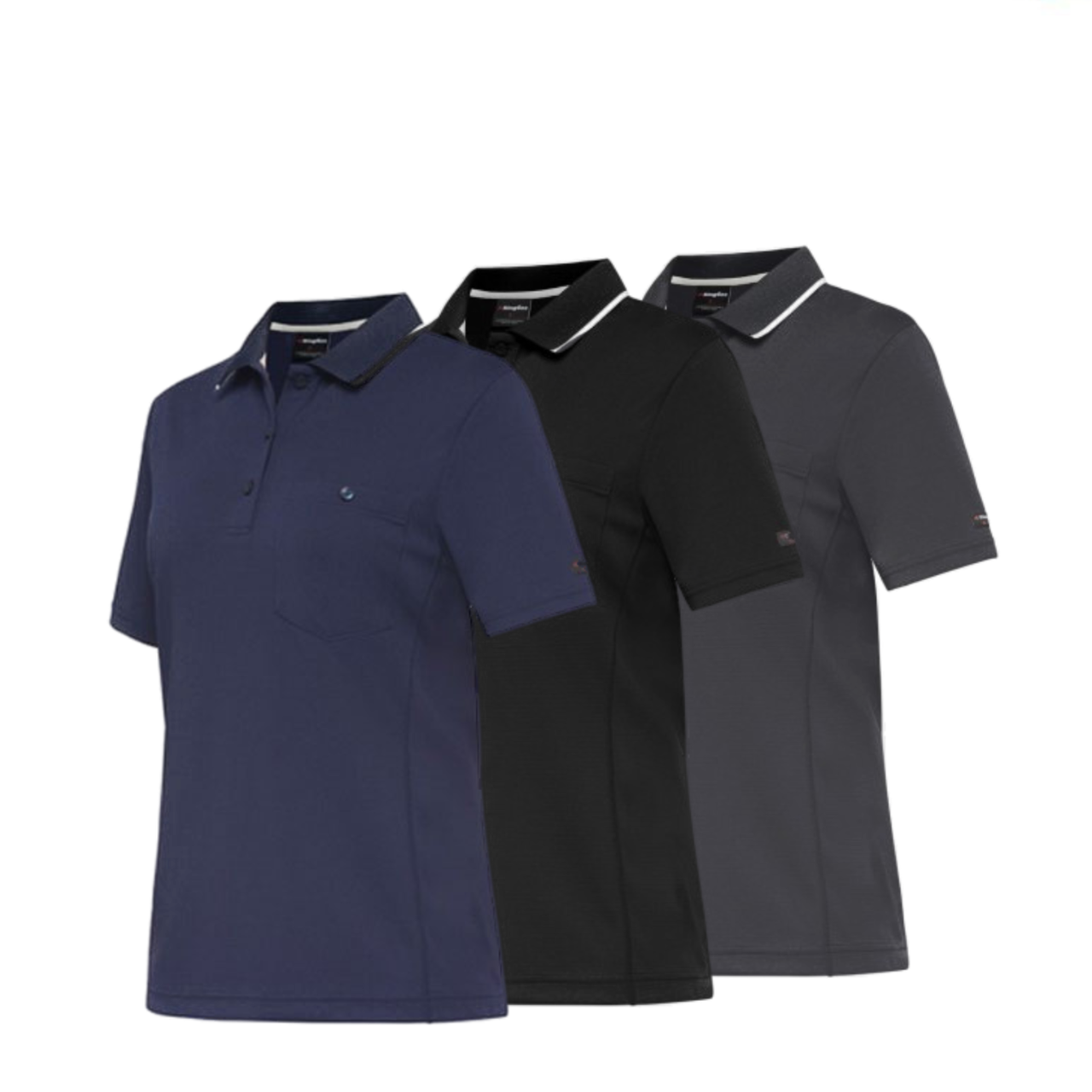 KingGee WorkCool Womens Spliced Polo S/S Shirt Comfort Work Hyperfreeze K44740-Collins Clothing Co