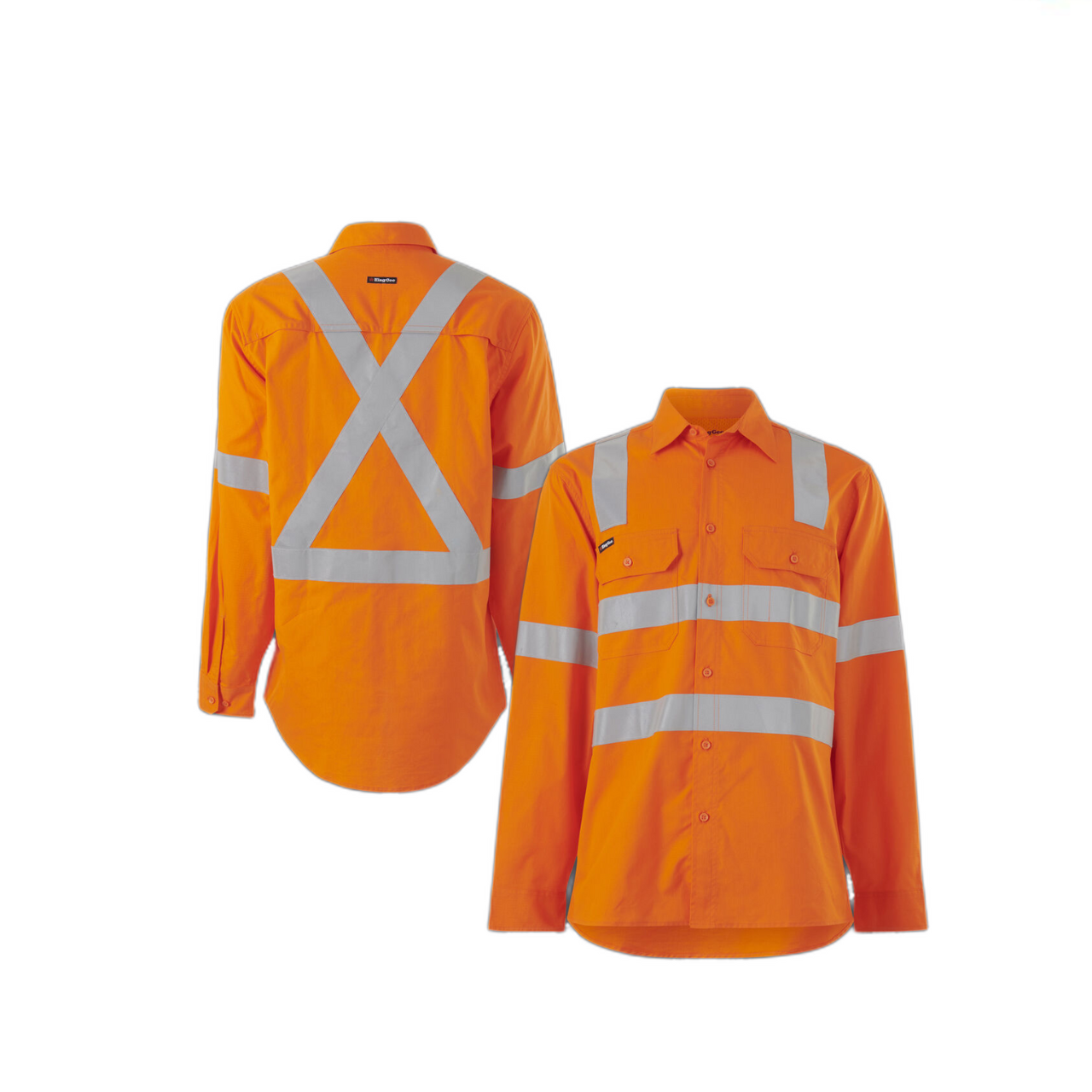 KingGee Mens Wookcool Vented X Back Shirt Lightweight Pockets Long Sleeve K54917-Collins Clothing Co