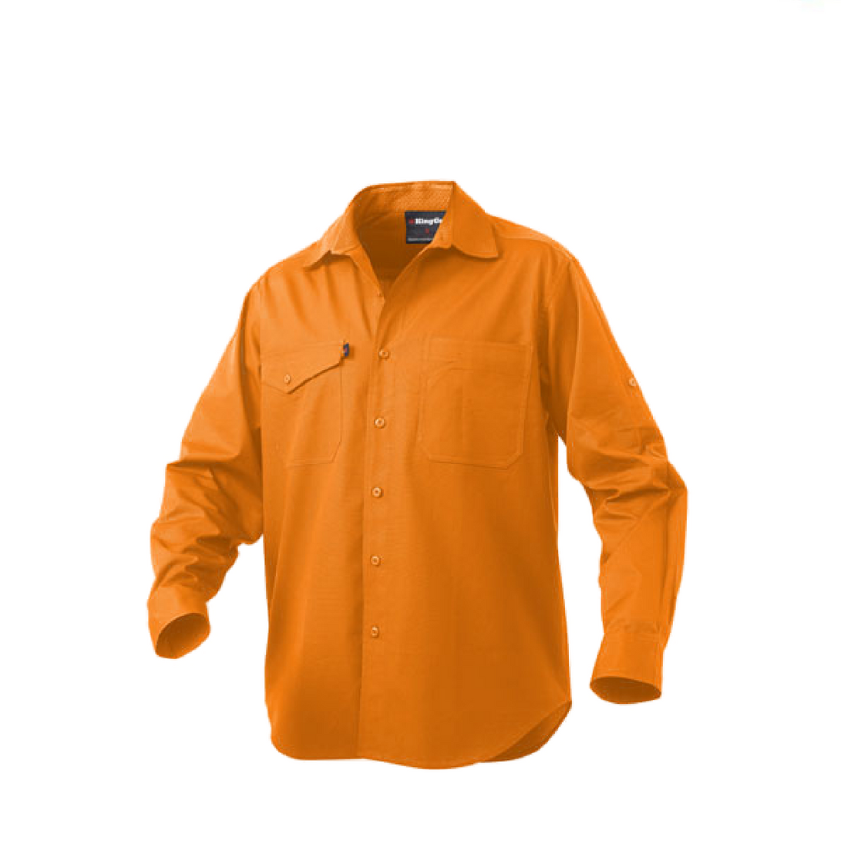 KingGee Mens Workcool 2 Hi-Vis Shirt Long Sleeve Comfort Work Lightweight K54805-Collins Clothing Co