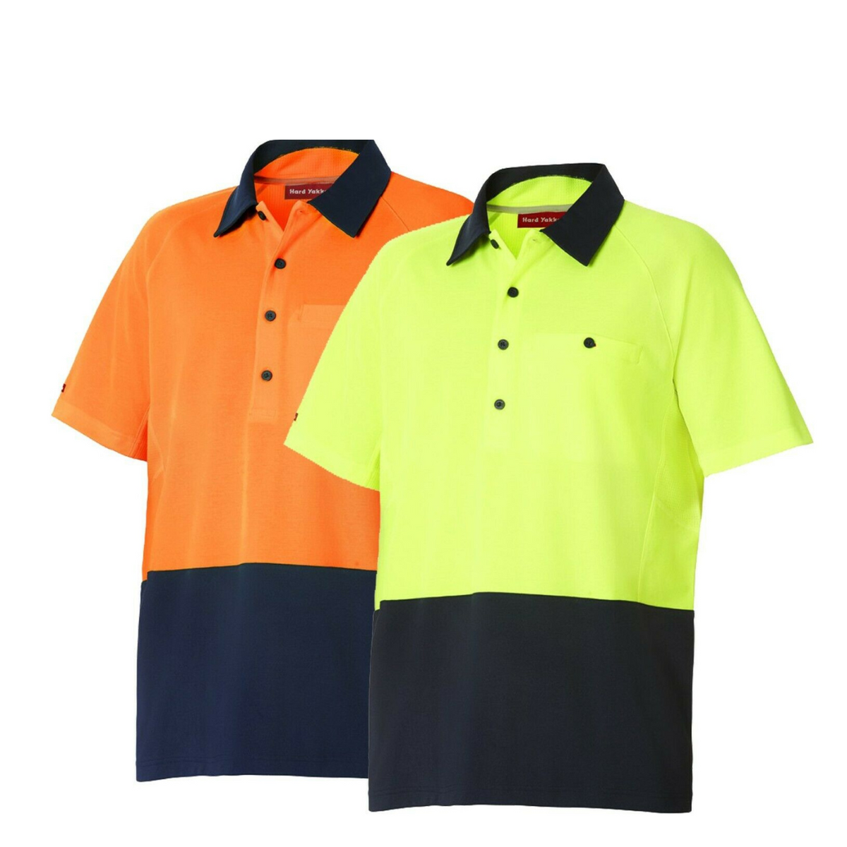 Mens Hard Yakka Koolgear Hi-Vis 2 Toned Short Sleeve Work Polo Shirt Y11396-Collins Clothing Co