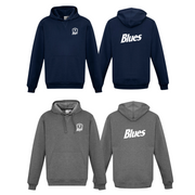 Tumby Bay Blues Mens Navy Grey Crew Hoodie Logo Embroidered SW760M