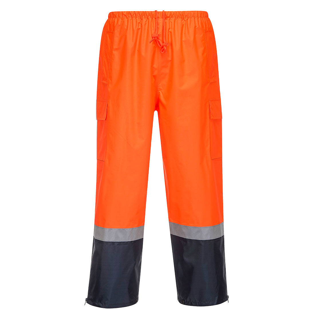 Portwest Hi-Vis Orange &amp; Navy Waterproof Rain Jacket & Pants Set PWSET007