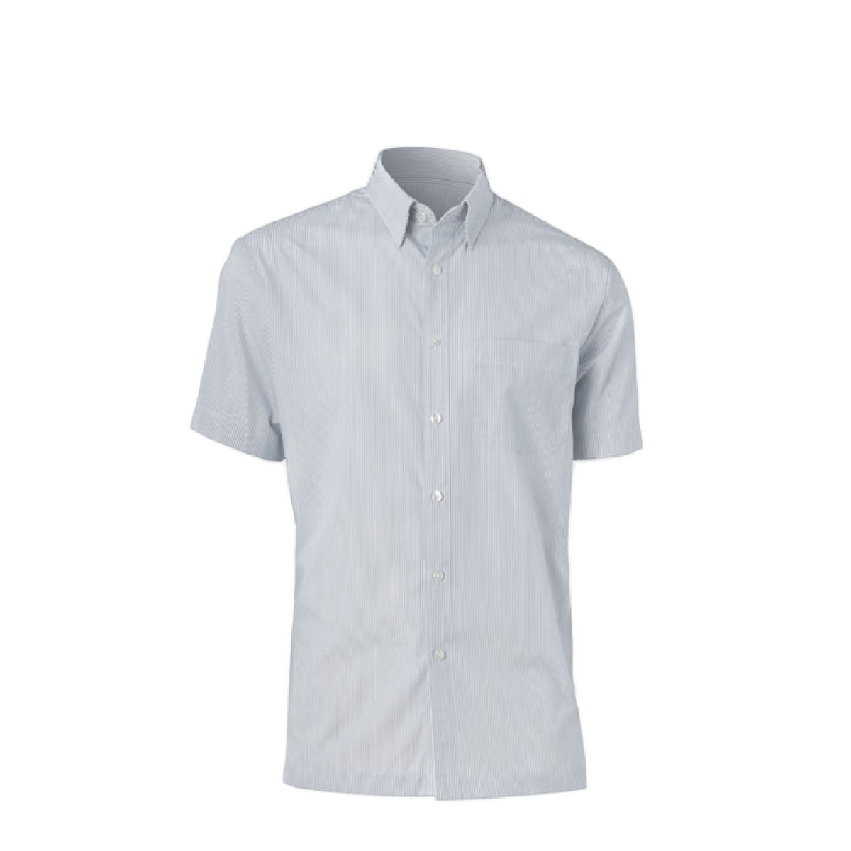 NNT Mens Cotton Shirt Fine Stripe Short Sleeve Cutaway Collar Business CATD78-Collins Clothing Co