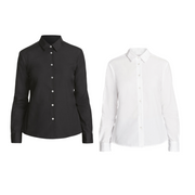 NNT Womens Long Sleeve Shirt Formal Polycotton Modern Slimline Business CATU67-Collins Clothing Co