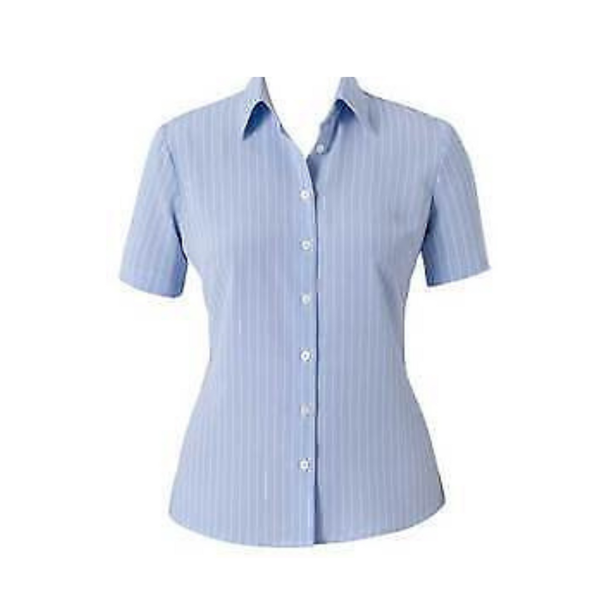 NNT Womens Poly Print Stripe S/S Action BK Shirt Business Classic Shirt CAT48E-Collins Clothing Co
