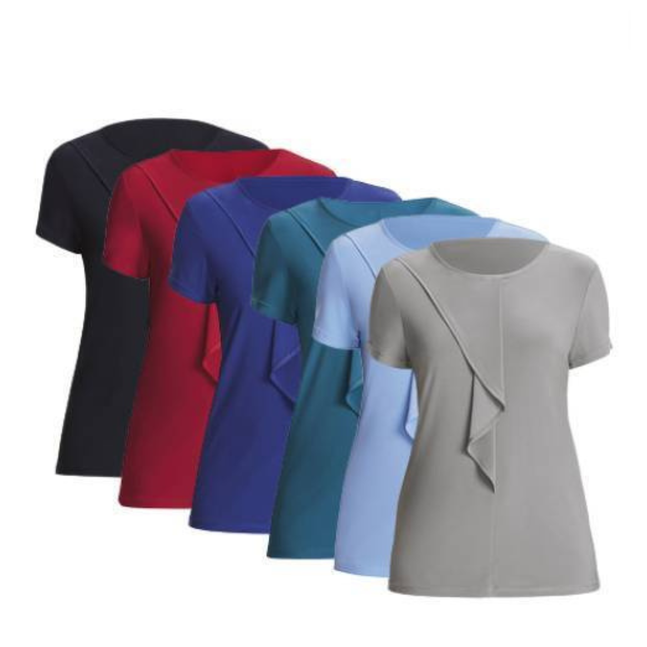 NNT Womens Soft Jersey S/S Round Neck T- Top Blouse Relaxed Fit CATU64-Collins Clothing Co