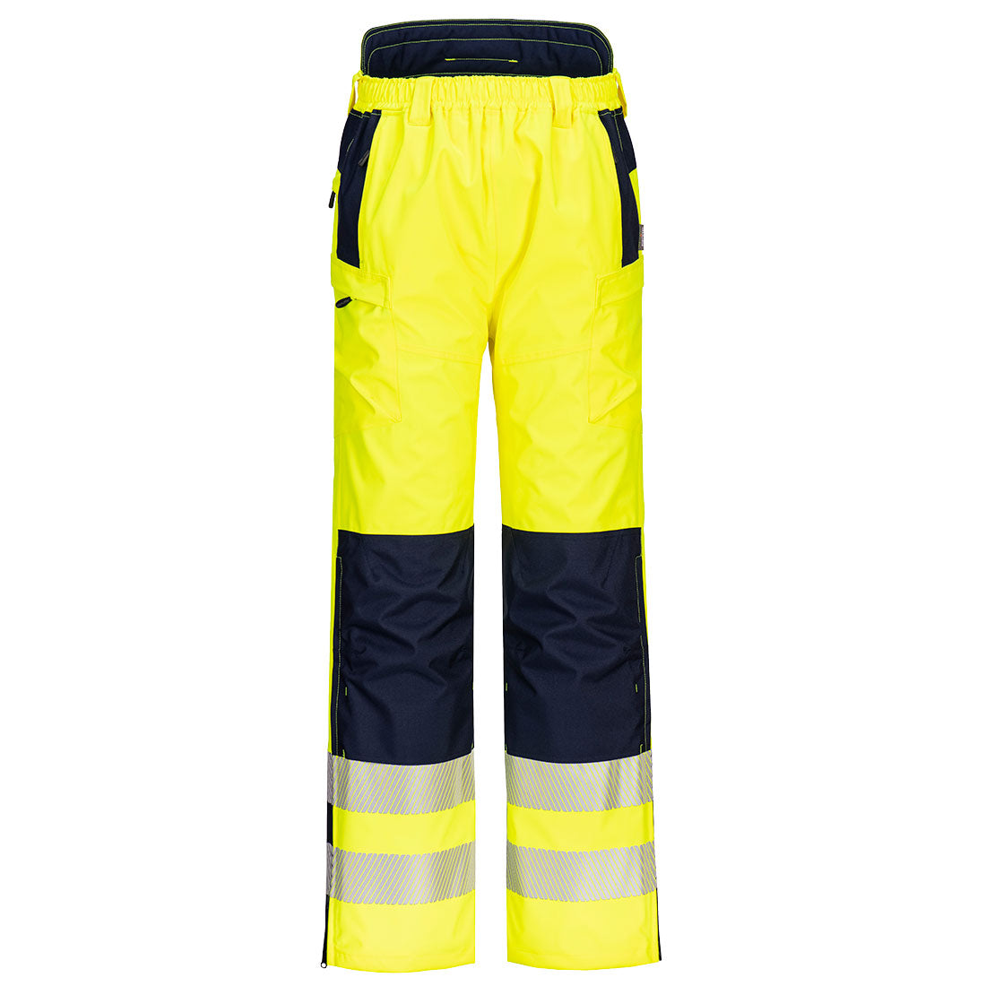 Huski Hi-Vis Waterproof Jacket & Trousers Set – Yellow/Navy PWSET009