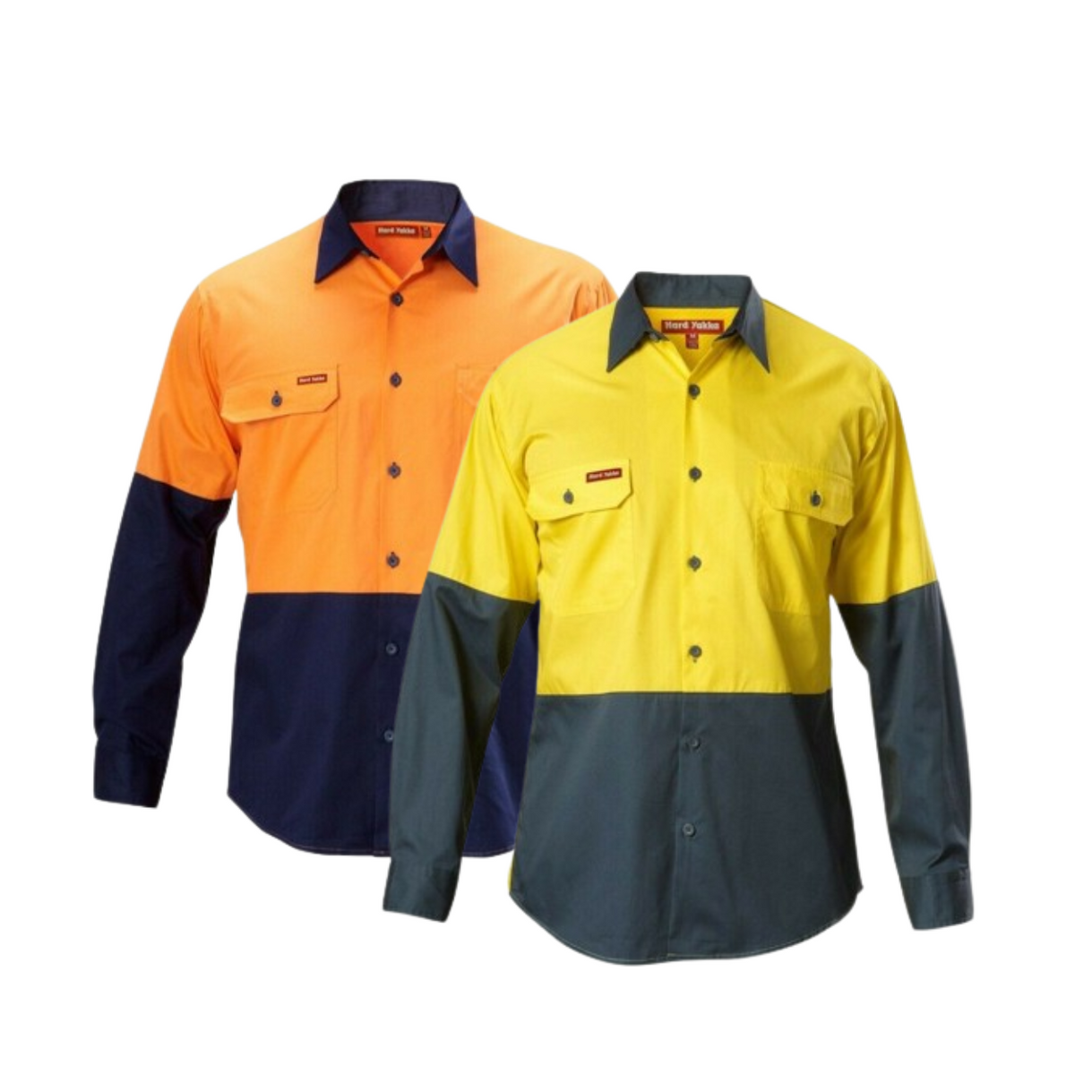 Hard Yakka Koolgear Hi-Vis Long Sleeve Work Shirt Vented Lightweight Y07558-Collins Clothing Co