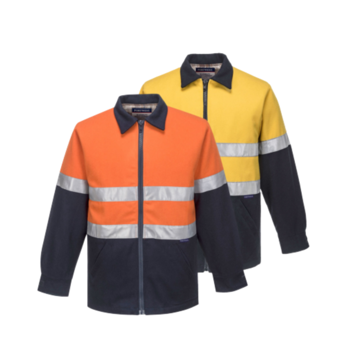 Portwest Mens Wool Blend Bluey Jacket High Vis Day/Night Reflective Safety MW02-Collins Clothing Co