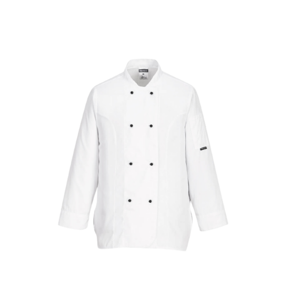 Portwest Rachel Ladies Chefs Jacket L/S White Mesh Air Long Sleeve Pocket C837-Collins Clothing Co