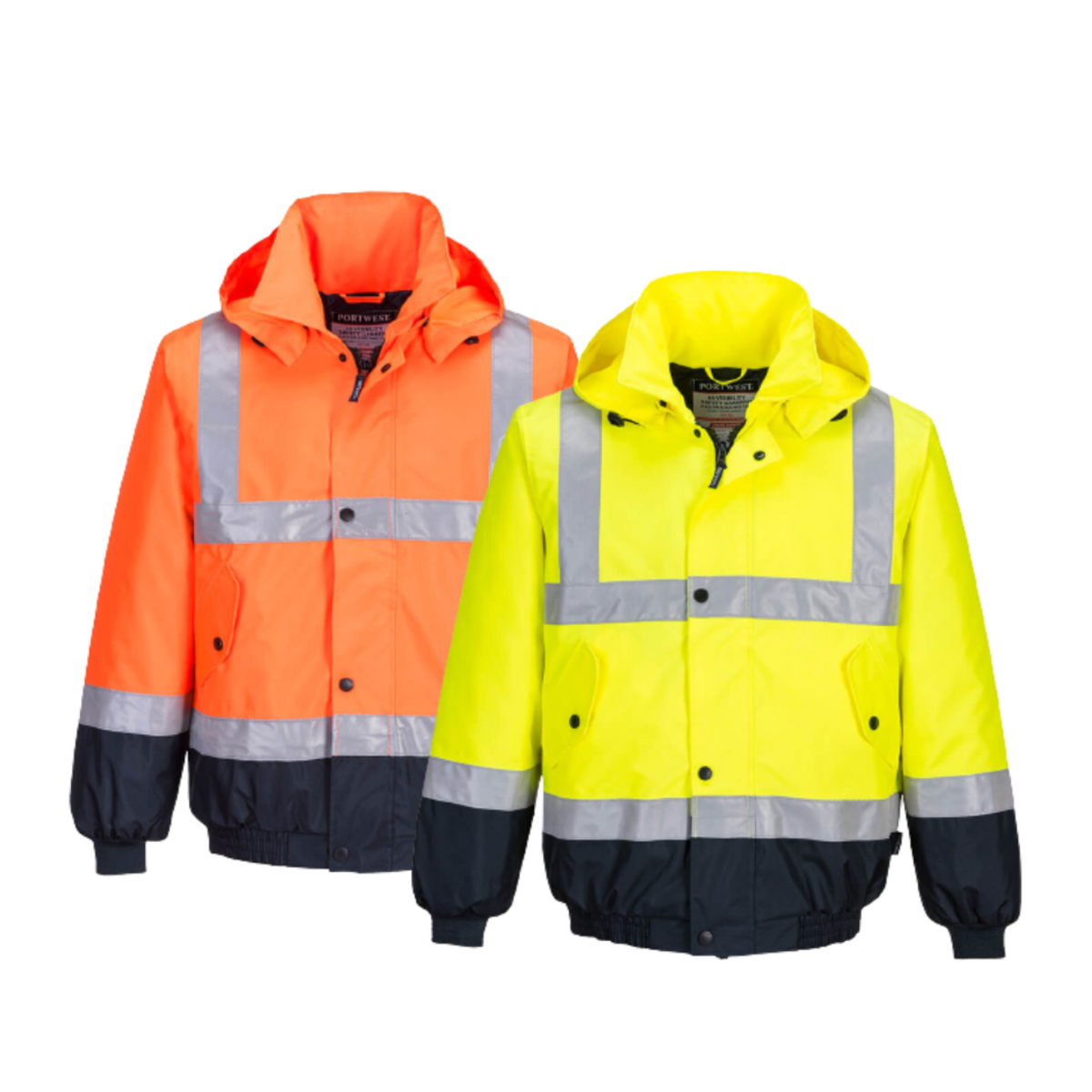Portwest Hi-Vis Flying Jacket 2 Tone Waterproof Reflective Safety Work MJ204-Collins Clothing Co