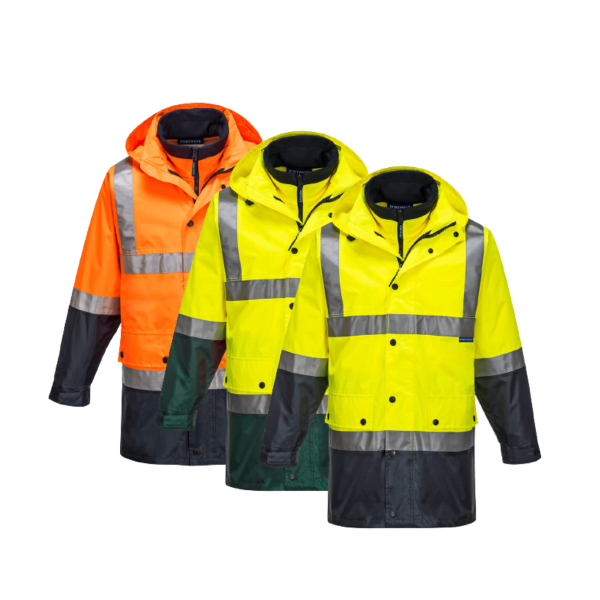 Portwest Eyre Day/Night 4-in-1 Jacket 2 Tone Reflective Work Safety MJ881-Collins Clothing Co