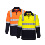 Portwest Flame Resistant Shirt Hi-Vis Work Long Sleeve Closed Front Taped MF101-Collins Clothing Co