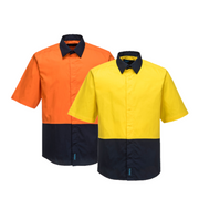 Portwest Food Industry Lightweight Cotton Shirt Reflective 2 Tone Safety MF152-Collins Clothing Co