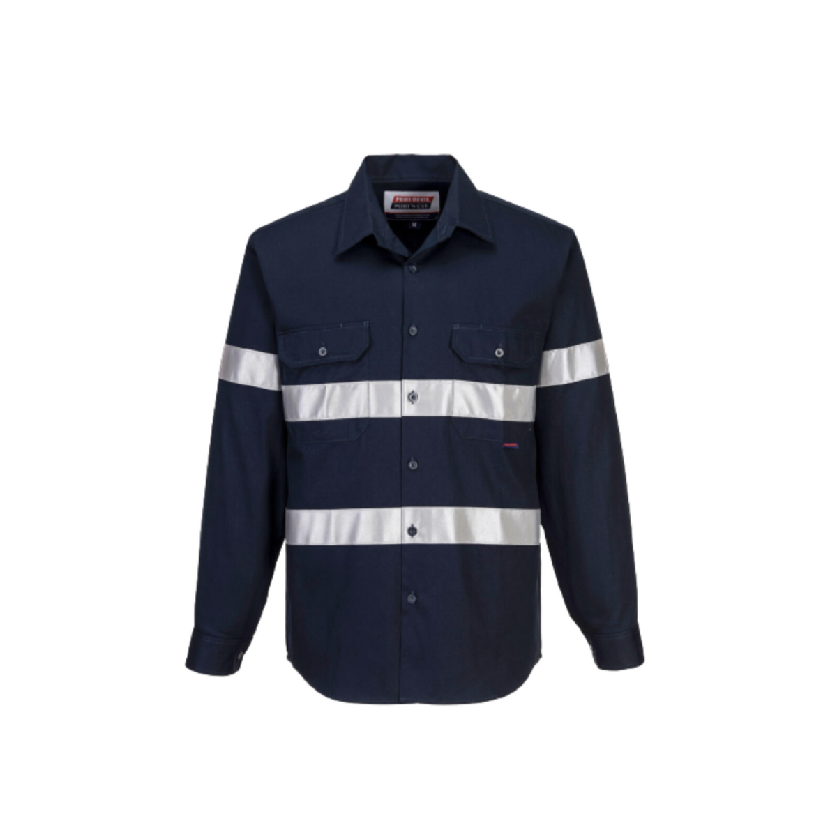 Portwest Geelong Shirt, Long Sleeve, Regular Weight Reflective Safety MA908-Collins Clothing Co