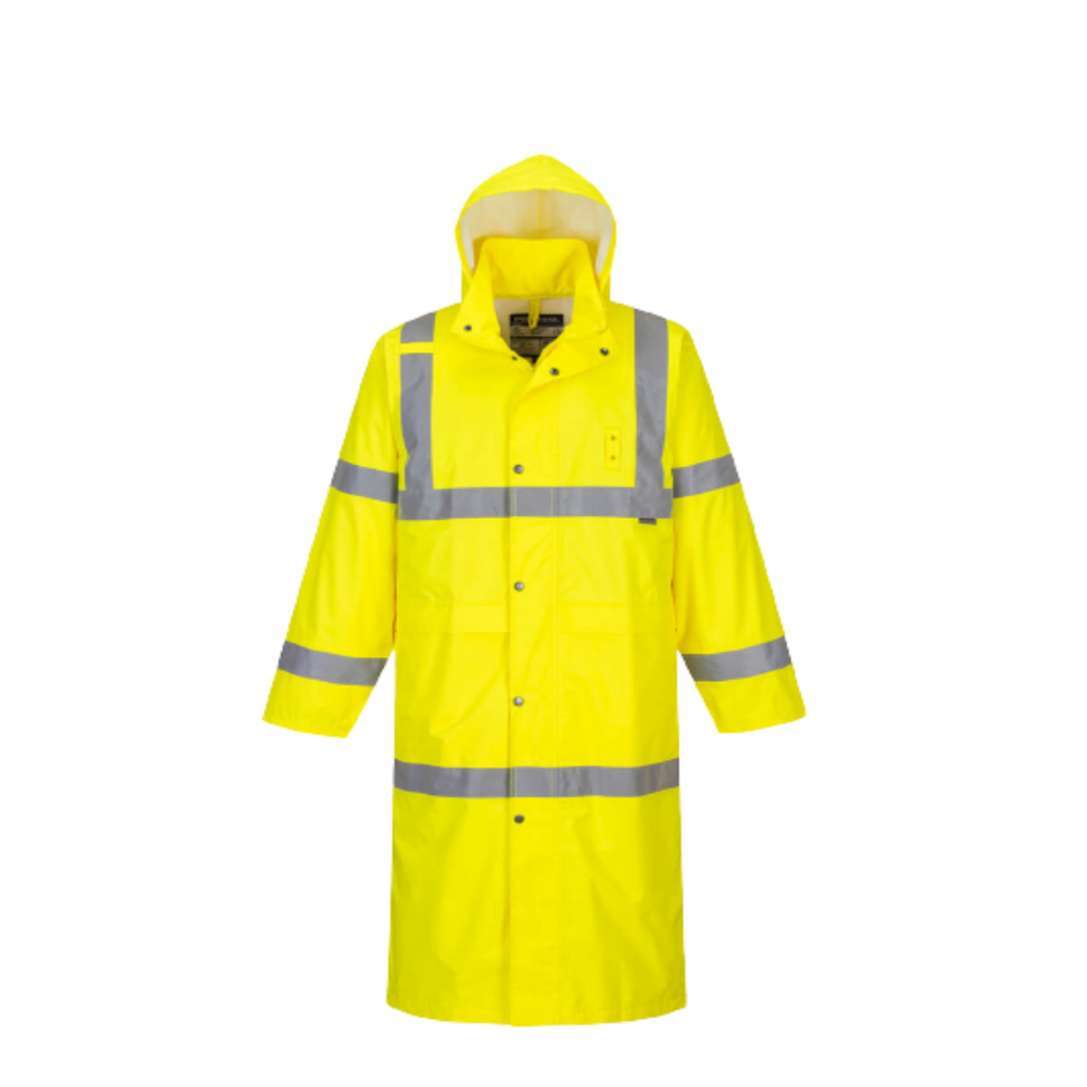 Portwest Hi-Vis Coat 122cm Waterproof Reflective Taped Work Safety H445-Collins Clothing Co