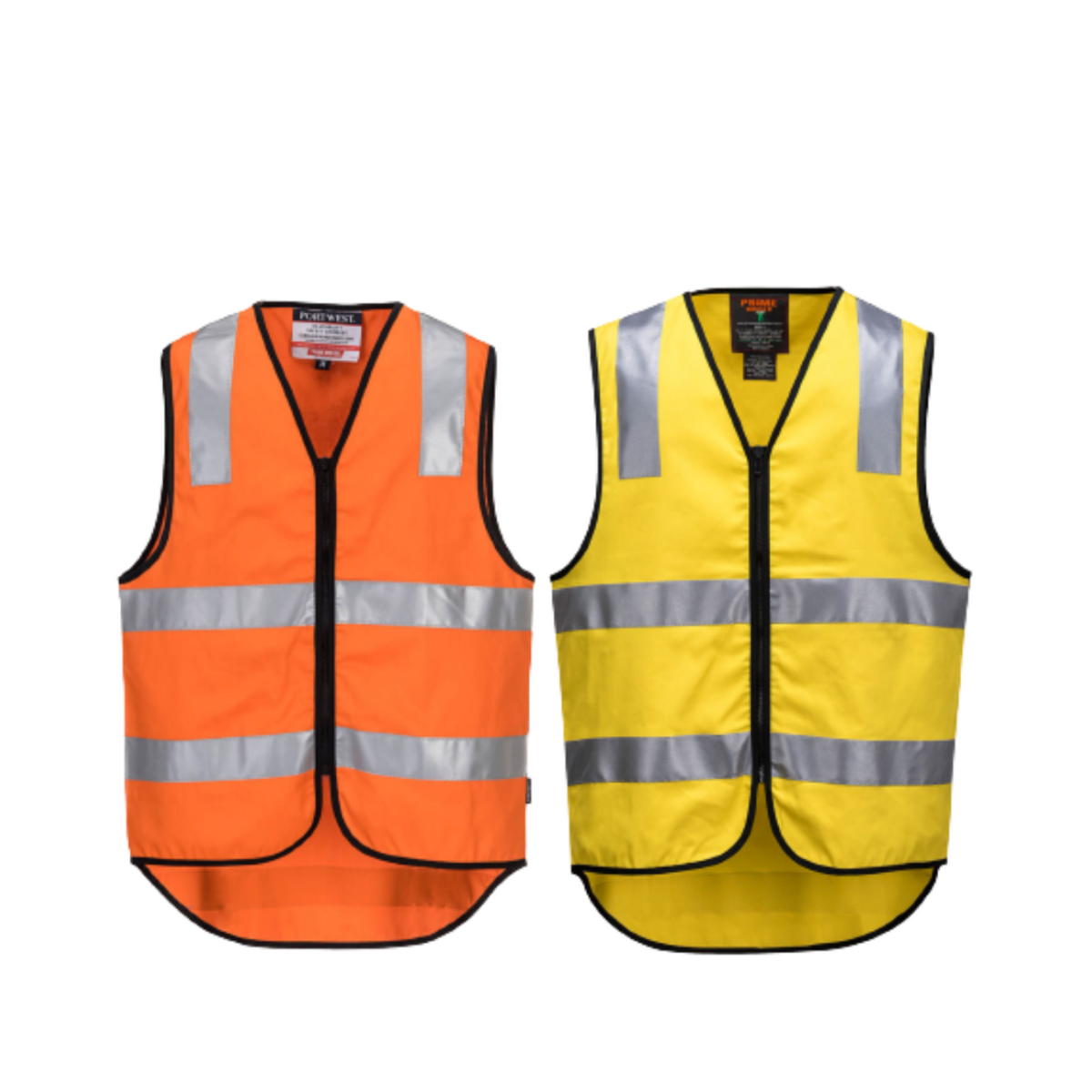 Portwest Mens Hi-Vis 100% Cotton Day Or Night Vest Reflective Lightweight MW338-Collins Clothing Co