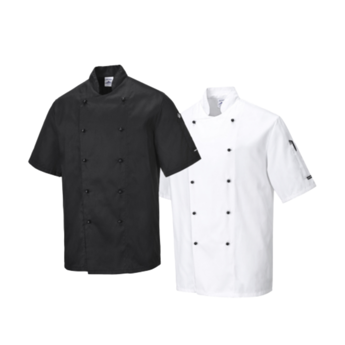 Portwest Mens Kent Chefs Jacket Mandarin Collar Durable Comfort Work C734-Collins Clothing Co
