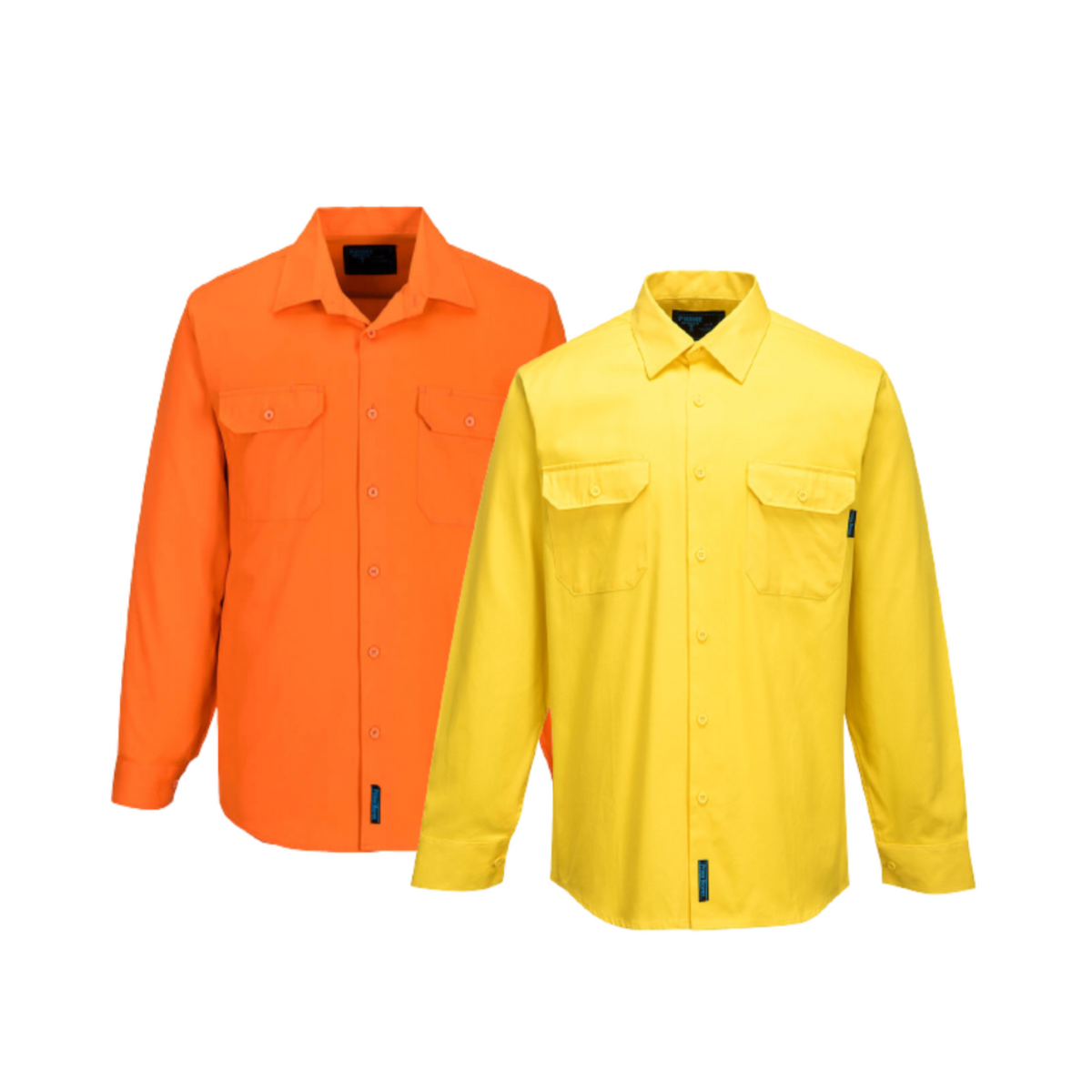 Portwest Hi-Vis Regular Weight Long Sleeve Shirt Breathable Polo Shirt MS988-Collins Clothing Co