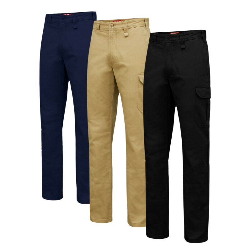 Hard Yakka Core Basic Cargo Stretch Cotton Drill Work Pants Tradie Y02597-Collins Clothing Co