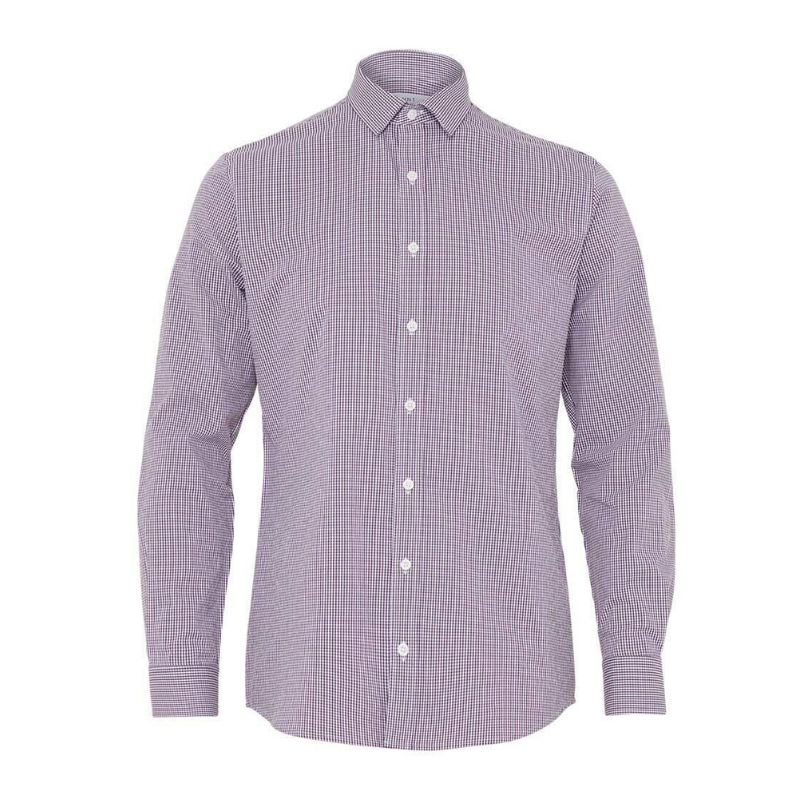 NNT Mens Avignon Gingham Checked Long Sleeve Shirt Casual Fit Business CATJDF-Collins Clothing Co