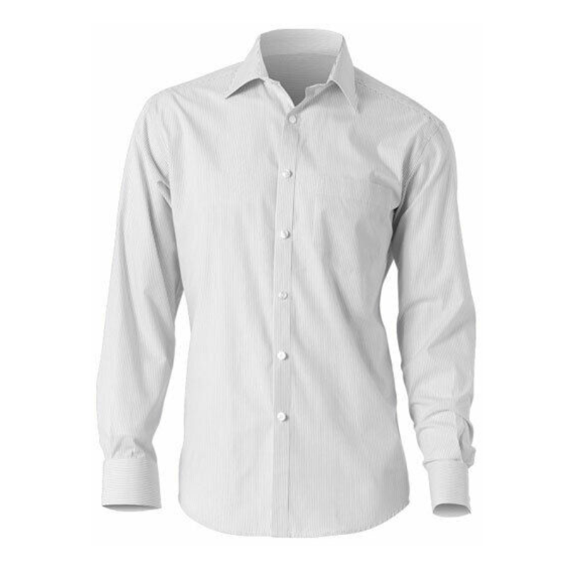 NNT Mens Cotton Shirt Fine Stripe Long Sleeve Cutaway Collar Business CATD1D