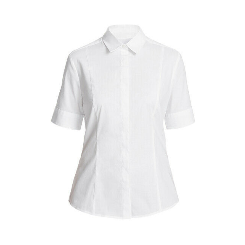 NNT Womens Short Sleeve Shirt Formal Styled Comfy Modern Slimline Collar CATU7M-Collins Clothing Co