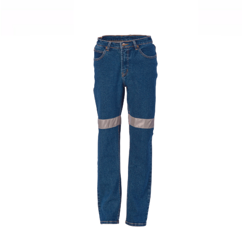 DNC Workwear  Hi-Vis Ladies Taped Denim Stretch Jeans CSR R/Taped Work 3339-Collins Clothing Co