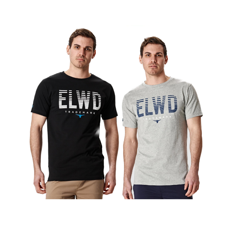 Elwood Mens Slice Tee Cotton Short Sleeve Stretch T-Shirt Work Casual EWD813-Collins Clothing Co