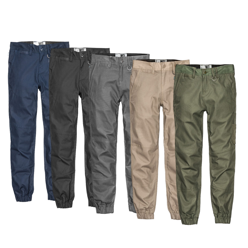 Elwood Women Cuffed Pant Stretch Canvas Elastic Cuff Comfortable Workwear EWD503-Collins Clothing Co