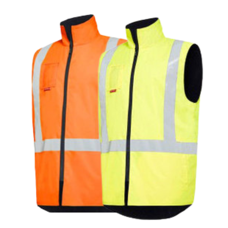 Hard Yakka Mens Hi-Vis Vest Taped Reflect Interchange Shell Work Jacket Y21480-Collins Clothing Co