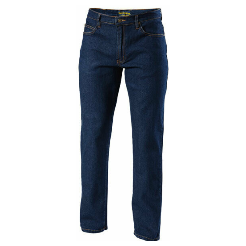 Hard Yakka Mens Stretch Cotton Denim Tough Work Tough Straight Jeans Y44610-Collins Clothing Co
