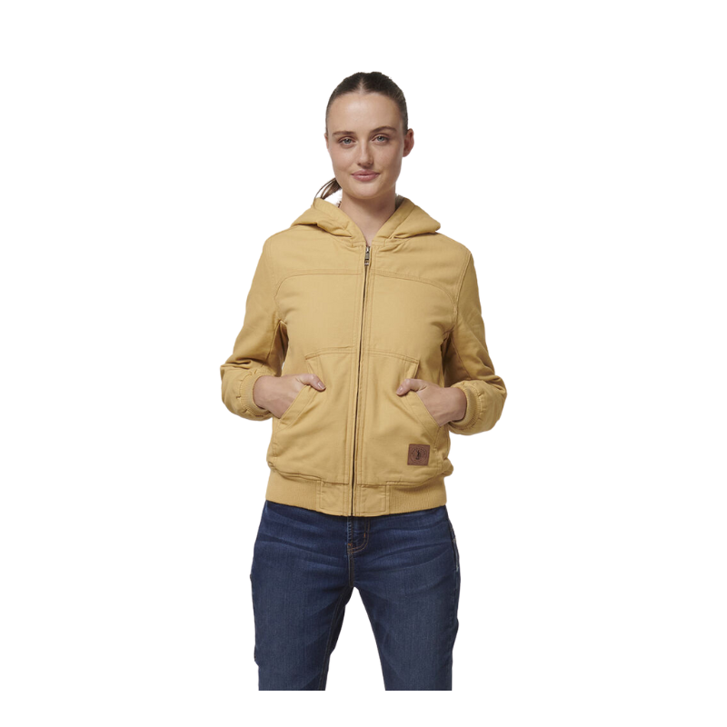 Clearance! Hard Yakka Women Stylish Comfy Zip Pocket Fleece Bomber Jacket Y08422-Collins Clothing Co