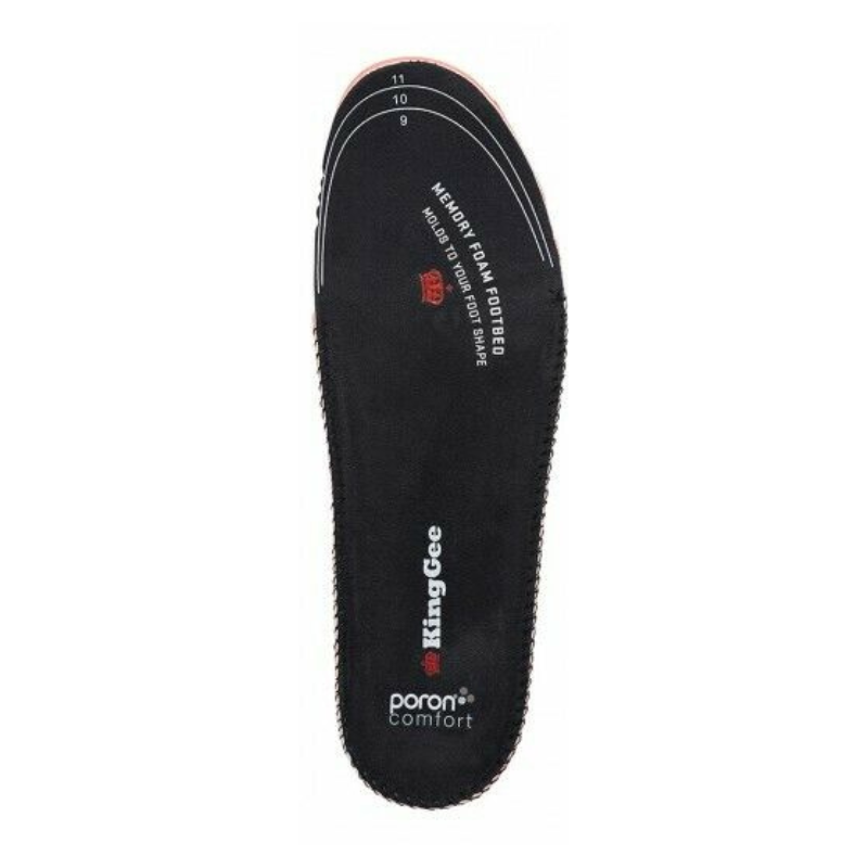 KingGee Mens Tradie Insoles Memory Foam Comfort Trim To Fit Work Safety K09500-Collins Clothing Co