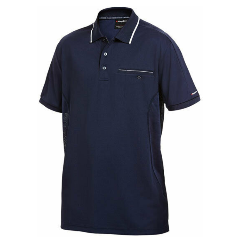KingGee Mens Workcool Polo Short Sleeve Hyperfreeze Workwear Work Shirt K69789-Collins Clothing Co