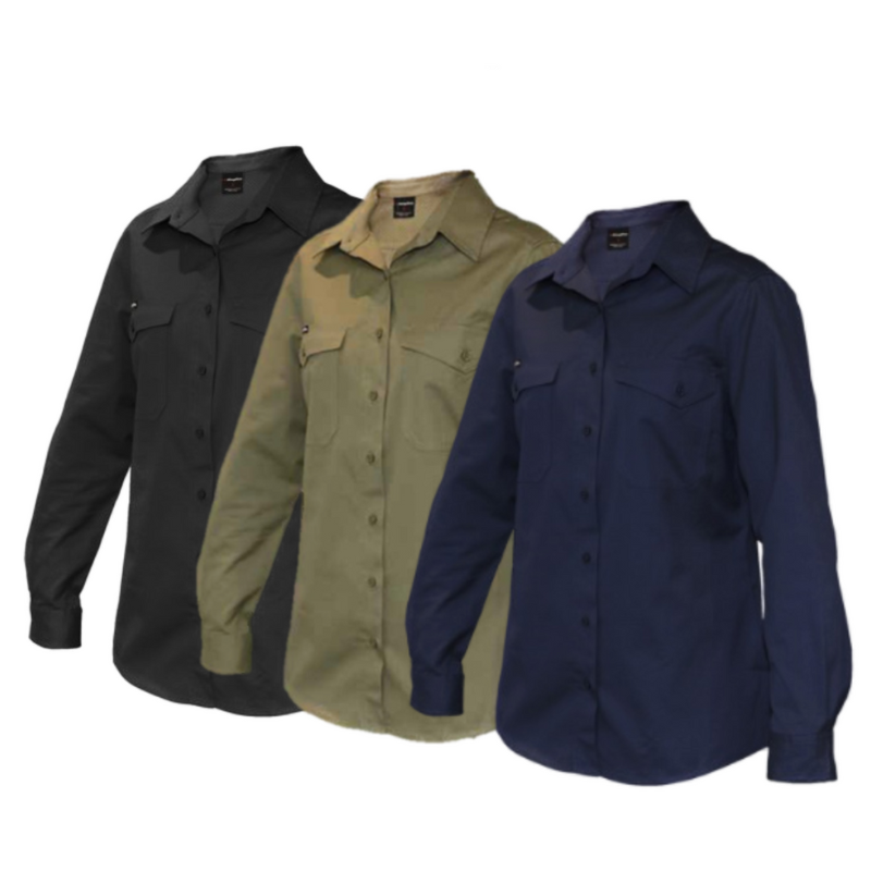 KingGee Womens Workcool 2 Shirt Long Sleeve Lightweight Breathable Work K69880-Collins Clothing Co