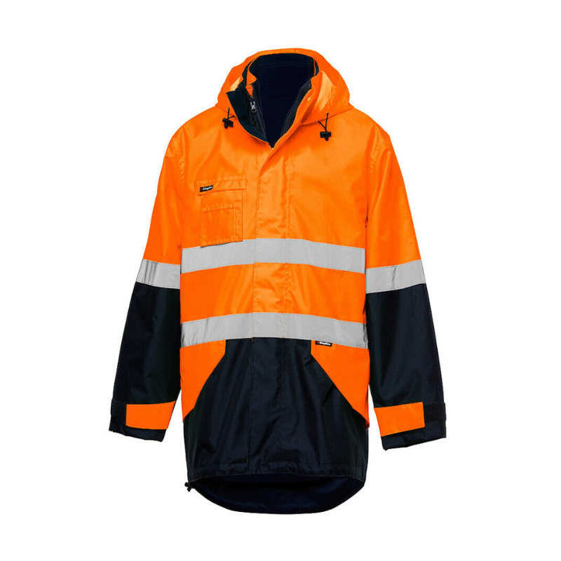 KingGee Hi Vis Reflective Insulated Jacket Construction Waterproof K55010-Collins Clothing Co