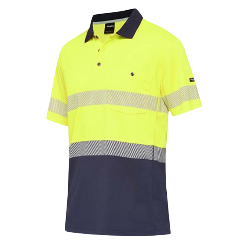 KingGee Men Workcool Hyperfreeze Shirt Top Polo Short Sleeve Taped Work K54215-Collins Clothing Co