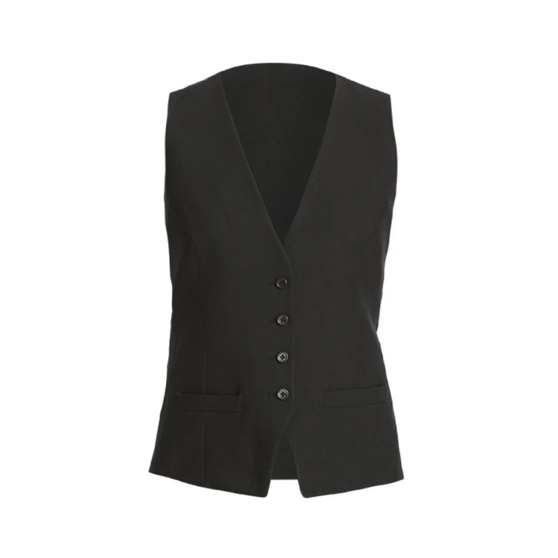 NNT Women Formal Helix Dry Poly Tailored Waistcoat Black Business Pockets CAT1DK-Collins Clothing Co